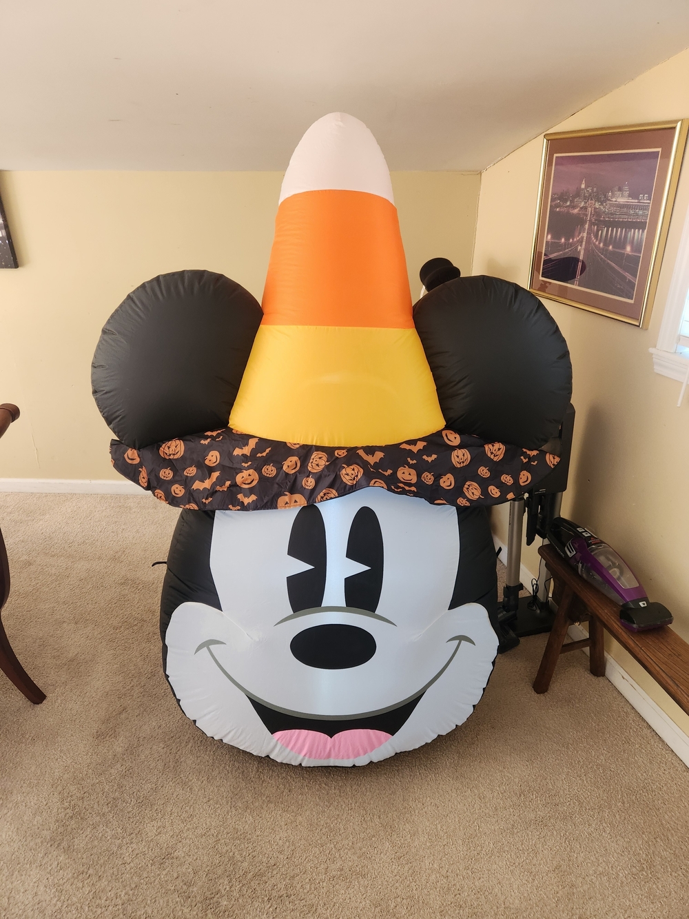 6ft Disney Inflatable Mickey Mouse Halloween Head No Side Straps.